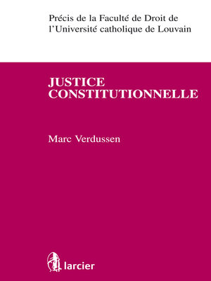 cover image of Justice constitutionnelle